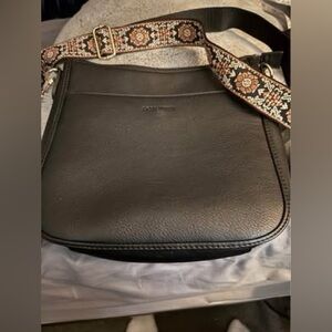Black Leather Crossbody Bag